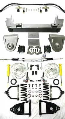 1936 1948 Chevy Car Mustang II Power Front End Suspension Kit 2  Drop + Sway Bar • $1590.87