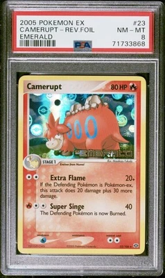 $0.99 • Buy 2005 Pokemon Ex Emerald 23 Camerupt Reverse Holo Psa 8 Nm Mint