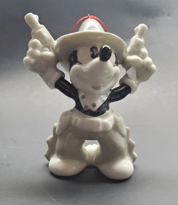$9.09 • Buy Disney Mickey Mouse Cowboy Pistols Porcelain Ornament Sri Lanka 3 Inches