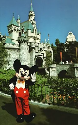 Vintage Postcard Mickey Mouse Greets Visitors Walt Disney World Fantasyland • $8.08