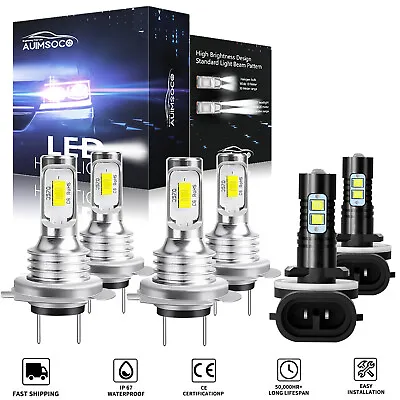 For Hyundai Veloster 2012-2017 White LED Headlight High Low Fog Light Bulbs Kit • $35.99