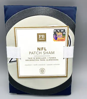 Pottery Barn NFL Los Angeles Rams NFL Patch Sham Standard Navy Pillow Case • $24.98