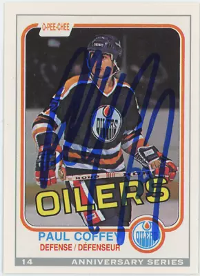 Paul Coffey Rookie RC 1992 OPC O-Pee-Chee Auto Signed Anniversary 25960 • $29.99