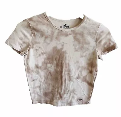 Hollister Must Have Collection Tye Dye Purple Cropped Baby Tee T-Shirt Small • £6.75