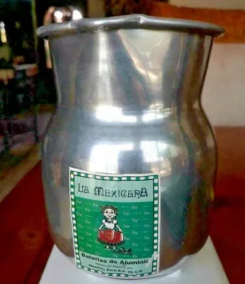 Mexican 100% ALUMINUM PITCHER (JARRITA) - SMALL SIZE  - 2.5 Cups Cap • $6.99