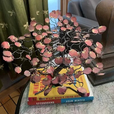 Bonsai Tree Sculpture Copper? Mid Century Vintage10  Tall + 2  Chakra Trees • $45