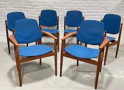 RARE Mid Century Modern DANISH Teak Model 203 Dining CHAIRS By Arne Vodder For F • $5995