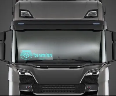 Truck Name Plate Cabin Interior 12V Engraved Usb Led Light7 Color RGB300x100mm • £24.49
