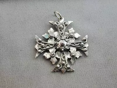 Sterling Jerusalem Crusader Maltese Cross Pendant • $9.99