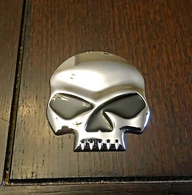 Harley Davidson Willie G Metal Emblem/badge-large 2-3/4  3d Metal Chrome Finish • $19