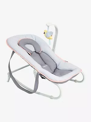 Graphik Bouncer With Activity Arch By BABYMOOV - Light Orange/ Print • £35