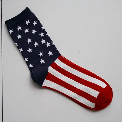 USA Flag Pattern Men's SocksAmerican Flag SocksUS National Flag Man's SOX • $3.29