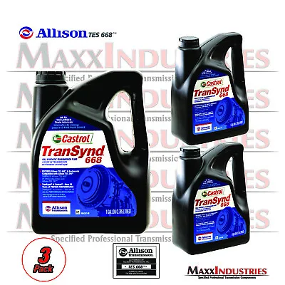 $145.50 • Buy Allison Transynd TES 668 Full Synthetic Transmission Fluid 3 GAL 27101-CTCS