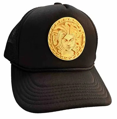 Black Gold Medusa Hat Greek Mythology Goddess Hat Mesh Snapback 3D Medusa Art • $29.47