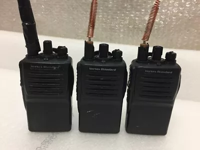 Lot Of 3 Vertex Standard Vx-351-adob-5 Two Way Radio Walkie Talkie { Untested } • $75