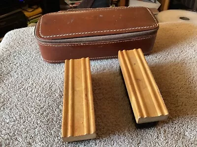 Vintage Hickok Travel Leather Valet With 2 Shoe Brush • $9.99
