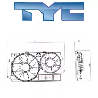 TYC 622370 Dual Rad&Cond Fan Assy For Ford Transit Connect 2010-2013 Models • $172.58