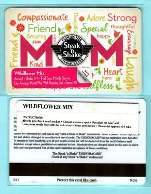 STEAK 'N SHAKE Mom / Mother's Day 2015 Gift Card With Seed Packet ( $0 )  • $2.50
