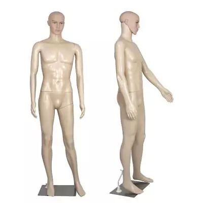 Full Body Male Mannequin Realistic Display Head Turns Dress Form W/ Base • $79.99