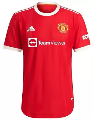 Adidas Manchester United 21/22 Home Authentic Jersey Red NWT $130 LARGE L • $69.99