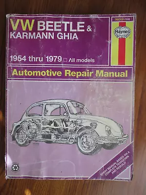 HAYNES VW BEETLE & KARMANN GHIA Automotive Repair Manual 1954-1979~96008 • $12.99