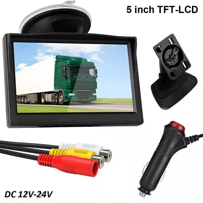 5  TFT LCD HD Color Screen RCA Monitor For Car Rear View Backup Parking Camera • $29.90