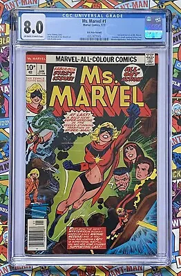 MS MARVEL #1 - JAN 1977 - 1st MS MARVEL APPEARANCE! - CGC (8.0) VERY FINE!!! • £99.99