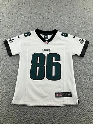 Philadelphia Eagles Zach Ertz Jersey Youth Small White Nike On Field NFL #86 • $24.99