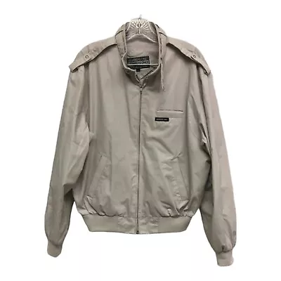 Vtg Members Only Beige Full Zip Sz 42 Jacket AB • $29.90