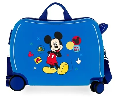 Official Mickey Mouse Disney Kids Ride On Suitcase - Blue • £59.99
