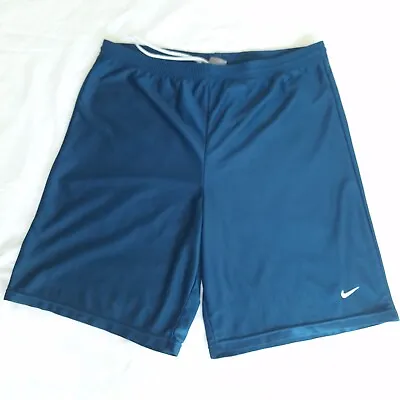 Vintage Nike Shorts Mens Size Large Blue Silver Tag Mesh Mini Swoosh 90s Y2K  • $8