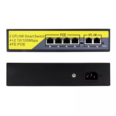 4 CH Port POE Network Ethernet Switch HUB For IP Cameras Power Over Ethernet NVR • £25