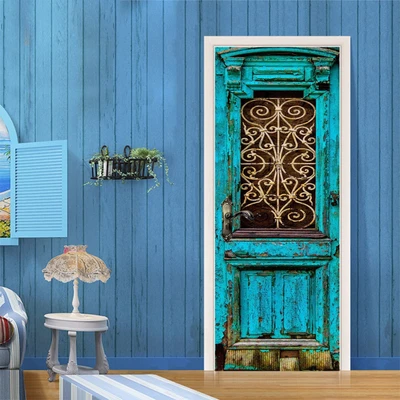 £65.21 • Buy 3D Bule Lines 72 Door Wall Mural Photo Wall Sticker Decal Wall AJ WALLPAPER AU