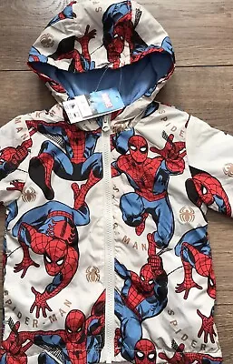 Marvel Spider-Man  Lightweight Hooded Jacket Age 12-18 Months NEW • £9.99