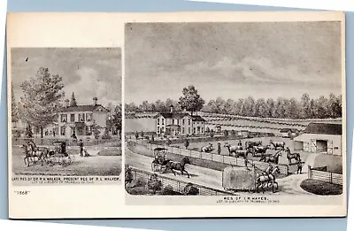 Postcard OH R. L. Walker And I. R. Hayes Residences From Frank Kenley Candidate • £3.08