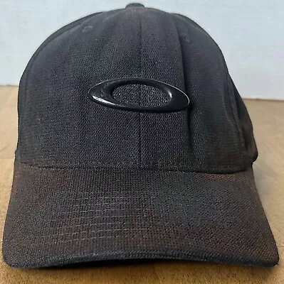 Oakley FlexFit Black Hat Adult Size Large/Xlarge Hat Baseball Cap • $9