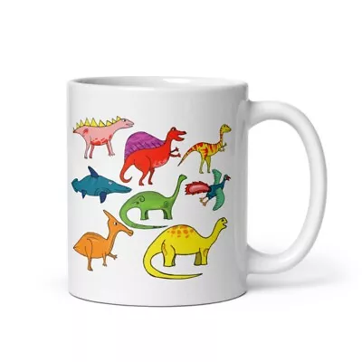 DINOSAUR GARDEN KIDS Personalised Unbreakable High Quality Plastic Mug • £8.97