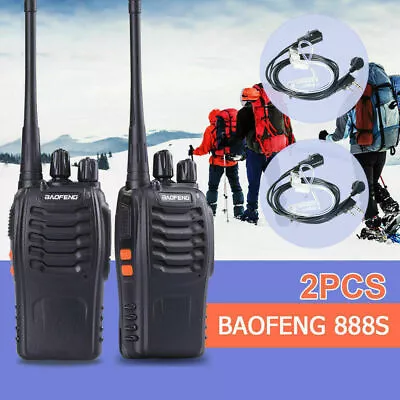 $45.99 • Buy 2X Walkie Talkie 888S Handheld Two-Way Radio 2W UHF 400-470MHz Rechargeable