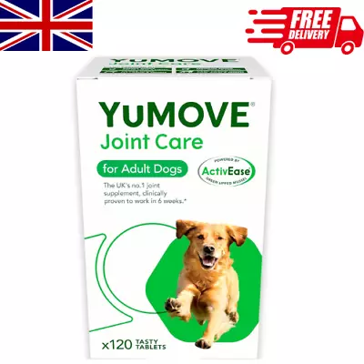 Lintbells YuMOVE Dog Joint Supplement For Stiff Older Dogs - Adult 120 Tablets • £20.99