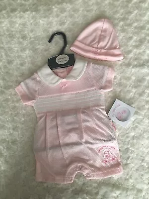 Baby Girls Romper Suit -size New Born-pink-by My Little Chick • £12.55