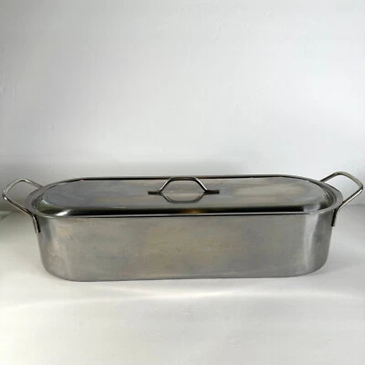 $34.95 • Buy Stainless Steel Fish Poacher With Rack And Lid