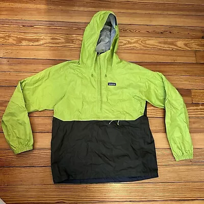 Patagonia H2no Torrentshell Zip Up Nylon Windbreaker Jacket Grey/Green Sz Medium • $59.95