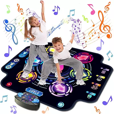 【Upgraded】 Dance Mat For Kids Electronic Light-Up Dance Pad With Wireless Bluet • $86.99