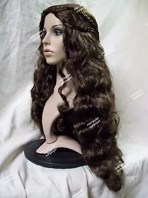 Brown Lady Guinevere Wig Medieval Damsel Renaissance Princess Maiden Peasant Gal • $18.95