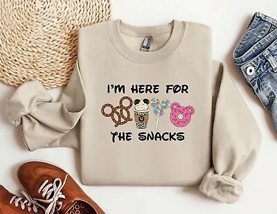 I'm Here For The Snacks Mickey And Friends Sweatshirt Family Trip Hoodie • $19.99