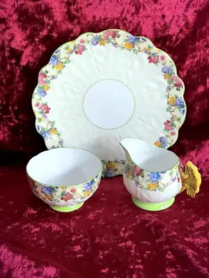 £499.99 • Buy Aynsley Butterfly Set Including Jug,bowl And Cake Plate