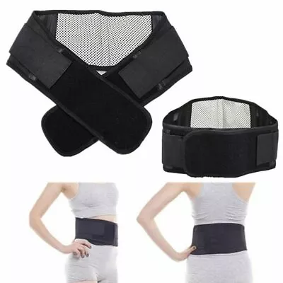 Deluxe Double Pull Magnetic Lumbar/ Lower Back Support Belt Breathable Brace OY • $7.52