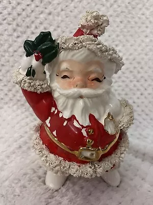 Vintage Napco Spaghetti Santa Ceramic Planter Christmas  7     • $23.99