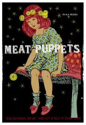 Scrojo Meat Puppets Dead Confederate Ume 2009 Poster Belly Up Tavern Meat_0909 • $29.99