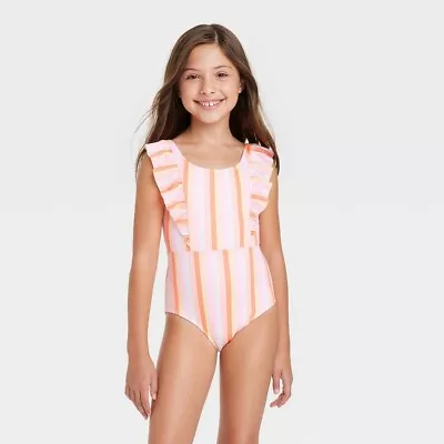 Girls' Retro Rainbow One Piece Swimsuit - Cat & Jack M • $6.29